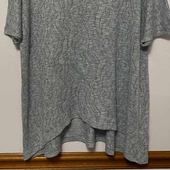 Soft Surroundings Open Knit Short Sleeve Oversized Sweater Womens XL Tunic Gray - Picture 3 of 10